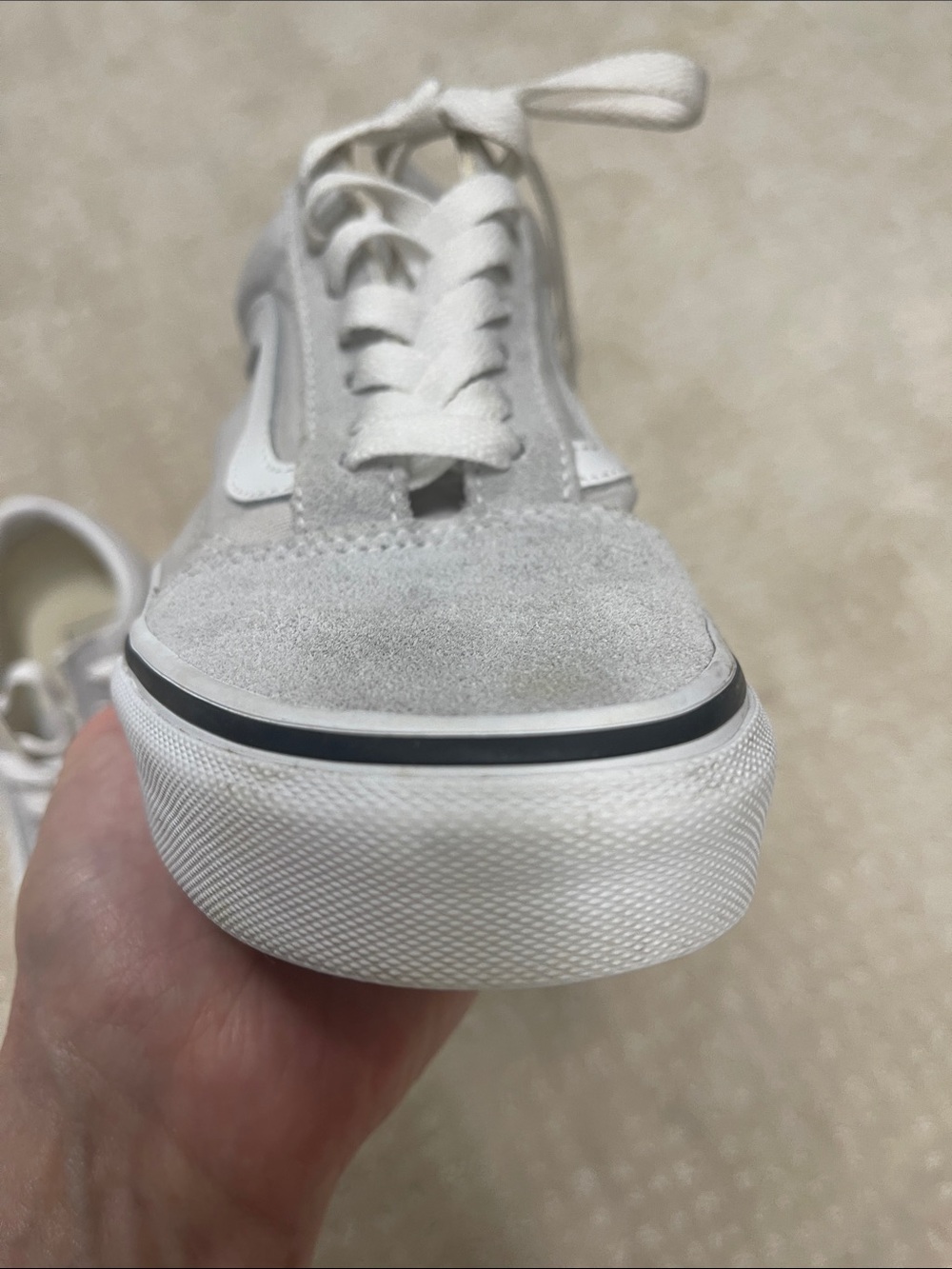 Vans Old Skool Sneakers in Light Gray and White - Picture 10 of 11